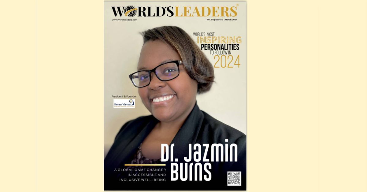 dr. burns on the cover of World's leaders magazine